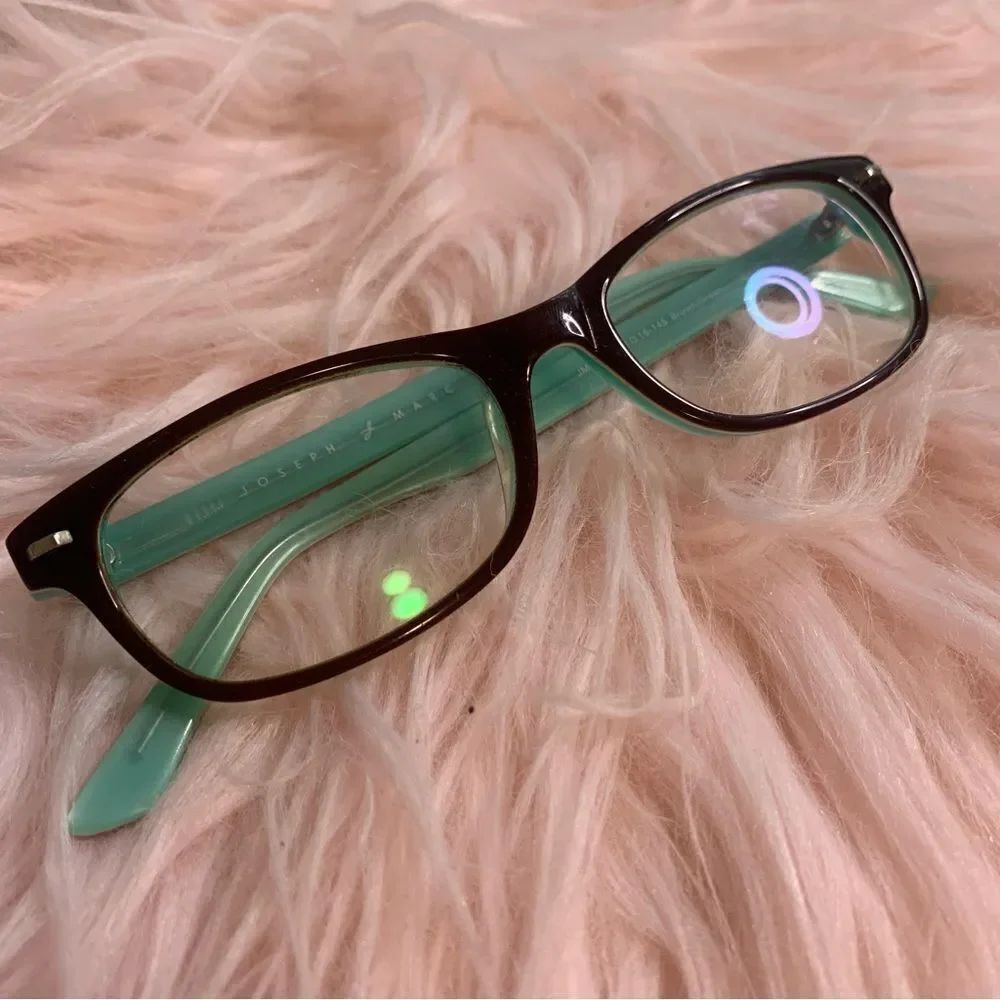 Joseph Marc JM4053 Brown/Green Plastic Rectangle Prescription Frames